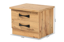 Load image into Gallery viewer, Baxton Studio Colburn Modern and Contemporary Oak Brown Finished Wood 2-Drawer Nightstand