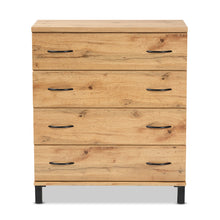 Load image into Gallery viewer, Baxton Studio Maison Modern and Contemporary Wotan Oak Brown Finished Wood 4-Drawer Storage Chest