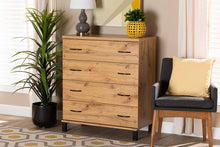 Load image into Gallery viewer, Baxton Studio Maison Modern and Contemporary Wotan Oak Brown Finished Wood 4-Drawer Storage Chest