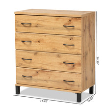 Load image into Gallery viewer, Baxton Studio Maison Modern and Contemporary Wotan Oak Brown Finished Wood 4-Drawer Storage Chest