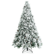 Load image into Gallery viewer, 7 Feet Snow Flocked Christmas Tree with Pine Cone and Red Berries