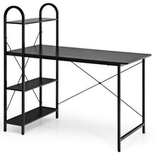 Load image into Gallery viewer, 48-Inch Reversible Computer Desk with Storage Shelf-Black