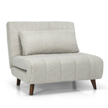 Load image into Gallery viewer, 3 Position Folding Convertible Sofa Bed with Pillow-Beige
