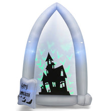 Load image into Gallery viewer, 7 Feet Halloween Inflatable Tombstone with Bat LED Projector