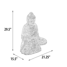 Load image into Gallery viewer, Sitting Buddha Lotus Blue Wash Finish