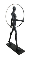 Load image into Gallery viewer, Modern Black Statue with Hoop