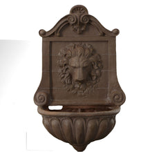 Load image into Gallery viewer, Lion Hanging Wall Fountain Terra Cotta