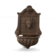 Load image into Gallery viewer, Lion Hanging Wall Fountain Terra Cotta