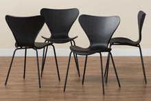 Load image into Gallery viewer, Baxton Studio Jaden Modern and Contemporary Black Plastic and Black Metal 4-Piece Dining Chair Set