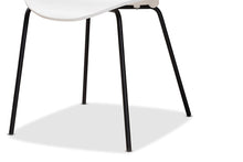Load image into Gallery viewer, Baxton Studio Jaden Modern and Contemporary White Plastic and Black Metal 4-Piece Dining Chair Set
