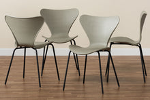 Load image into Gallery viewer, Baxton Studio Jaden Modern and Contemporary Beige Plastic and Black Metal 4-Piece Dining Chair Set