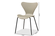 Load image into Gallery viewer, Baxton Studio Jaden Modern and Contemporary Beige Plastic and Black Metal 4-Piece Dining Chair Set