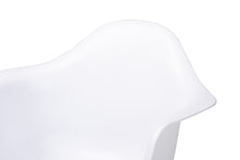Load image into Gallery viewer, Baxton Studio Galen Modern and Contemporary White Finished Polypropylene Plastic and Oak Brown Finished Wood 4-Piece Dining Chair Set