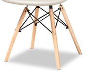 Load image into Gallery viewer, Baxton Studio Galen Modern and Contemporary Beige Finished Polypropylene Plastic and Oak Brown Finished Wood 4-Piece Dining Chair Set