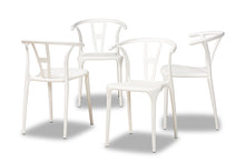 Load image into Gallery viewer, Baxton Studio Warner Modern and Contemporary White Plastic 4-Piece Dining Chair Set