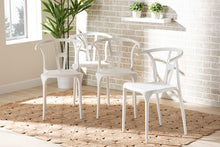 Load image into Gallery viewer, Baxton Studio Warner Modern and Contemporary White Plastic 4-Piece Dining Chair Set
