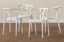Load image into Gallery viewer, Baxton Studio Warner Modern and Contemporary White Plastic 4-Piece Dining Chair Set
