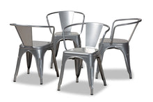 Load image into Gallery viewer, Baxton Studio Ryland Modern Industrial Grey Finished Metal 4-Piece Dining Chair Set