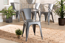 Load image into Gallery viewer, Baxton Studio Ryland Modern Industrial Grey Finished Metal 4-Piece Dining Chair Set