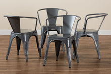 Load image into Gallery viewer, Baxton Studio Ryland Modern Industrial Grey Finished Metal 4-Piece Dining Chair Set