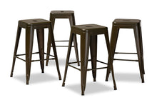 Load image into Gallery viewer, Baxton Studio Horton Modern and Contemporary Industrial Gunmetal Finished Metal 4-Piece Stackable Counter Stool Set