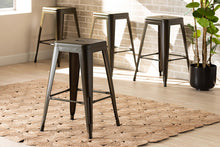 Load image into Gallery viewer, Baxton Studio Horton Modern and Contemporary Industrial Gunmetal Finished Metal 4-Piece Stackable Counter Stool Set