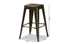 Load image into Gallery viewer, Baxton Studio Horton Modern and Contemporary Industrial Gunmetal Finished Metal 4-Piece Stackable Counter Stool Set