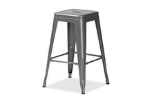 Load image into Gallery viewer, Baxton Studio Horton Modern and Contemporary Industrial Grey Finished Metal 4-Piece Stackable Counter Stool Set