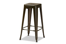 Load image into Gallery viewer, Baxton Studio Horton Modern and Contemporary Industrial Gunmetal Finished Metal 4-Piece Stackable Bar Stool Set