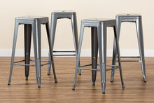 Load image into Gallery viewer, Baxton Studio Horton Modern and Contemporary Industrial Grey Finished Metal 4-Piece Stackable Bar Stool Set