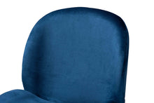 Load image into Gallery viewer, Baxton Studio Lander Modern Luxe and Glam Navy Blue Velvet Fabric Upholstered and Rose Gold Finished Metal 2-Piece Counter Stool Set