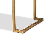 Load image into Gallery viewer, Baxton Studio Beagan Modern and Contemporary White Finished Wood and Gold Metal 2-Drawer Console Table