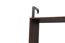 Load image into Gallery viewer, Baxton Studio Fariat Modern Industrial Walnut Brown Finished Wood and Black Metal Display Shelf with Desk