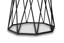 Load image into Gallery viewer, Baxton Studio Venedict Modern and Contemporary Black Metal End Table with Marble Tabletop
