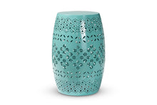 Load image into Gallery viewer, Baxton Studio Lavinia Modern and Contemporary Teal Finished Metal Outdoor Side Table