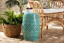 Load image into Gallery viewer, Baxton Studio Lavinia Modern and Contemporary Teal Finished Metal Outdoor Side Table