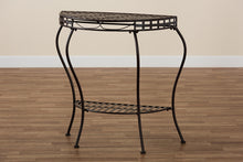 Load image into Gallery viewer, Baxton Studio Laraine Modern and Contemporary Black Metal Outdoor Console Table