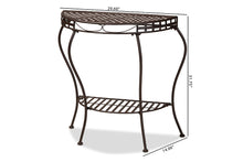 Load image into Gallery viewer, Baxton Studio Laraine Modern and Contemporary Black Metal Outdoor Console Table