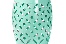 Load image into Gallery viewer, Baxton Studio Hallie Modern and Contemporary Aqua Finished Metal Outdoor Side Table
