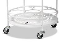 Load image into Gallery viewer, Baxton Studio Dallan Modern Industrial White Metal 2-Tier Kitchen Cart