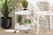 Load image into Gallery viewer, Baxton Studio Dallan Modern Industrial White Metal 2-Tier Kitchen Cart