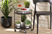 Load image into Gallery viewer, Baxton Studio Dallan Modern Industrial Black Metal 2-Tier Kitchen Cart