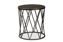 Load image into Gallery viewer, Baxton Studio Finnick Modern Industrial Antique Black finished Metal End Table