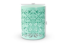 Load image into Gallery viewer, Baxton Studio Jamila Modern and Contemporary Aqua Finished metal Outdoor Side Table