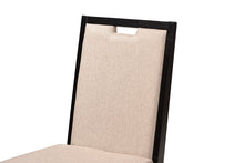 Load image into Gallery viewer, Baxton Studio Octavia Modern and Contemporary Sand Fabric Upholstered and Dark Brown Finished Wood 2-Piece Dining Chair Set