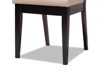 Load image into Gallery viewer, Baxton Studio Gideon Modern and Contemporary Sand Fabric Upholstered and Dark Brown Finished Wood 2-Piece Dining Chair Set
