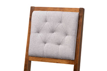 Load image into Gallery viewer, Baxton Studio Gideon Modern and Contemporary Grey Fabric Upholstered and Walnut Brown Finished Wood 2-Piece Counter Stool Set