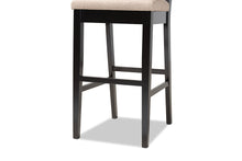 Load image into Gallery viewer, Baxton Studio Gideon Modern and Contemporary Sand Fabric Upholstered and Dark Brown Finished Wood 2-Piece Bar Stool Set