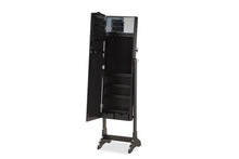 Load image into Gallery viewer, Baxton Studio Madigan Modern and Contemporary Black Finished Wood Jewelry Armoire with Mirror