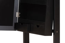 Load image into Gallery viewer, Baxton Studio Madigan Modern and Contemporary Black Finished Wood Jewelry Armoire with Mirror